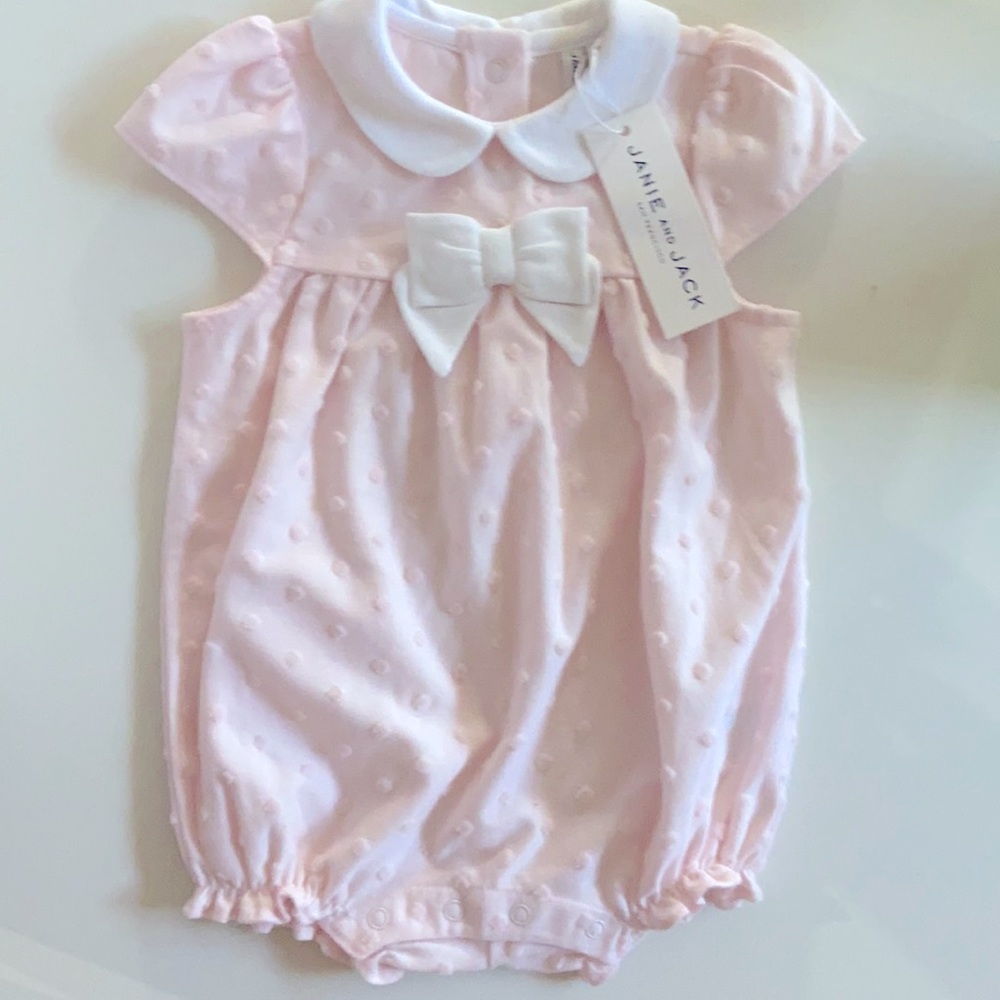 NWT Janie and Jack Pink Bubble Outfit size 3-6mo